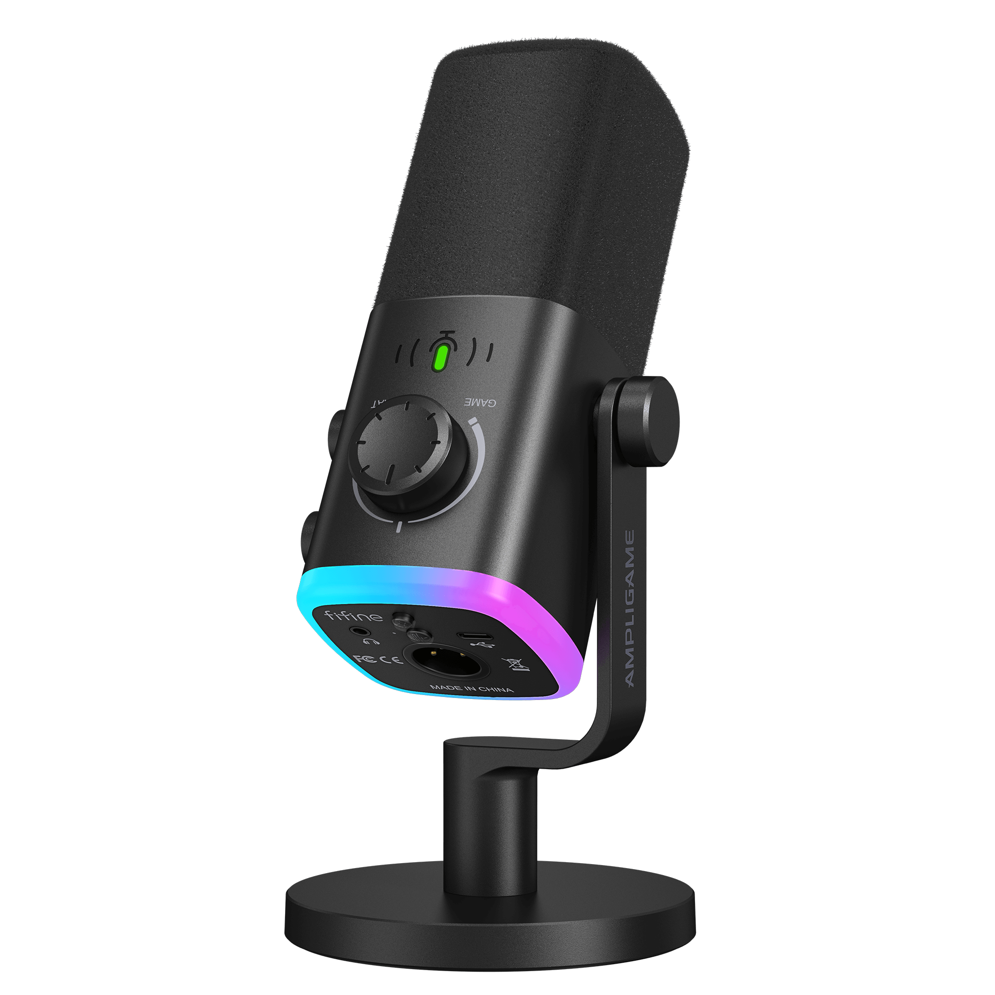 FIFINE AmpliGame AM9 USB/XLR Dynamic Microphone with RGB – FIFINE