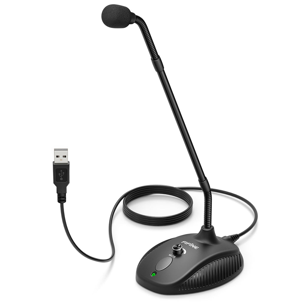 FIFINE K052 USB PC Computer Microphone (Mute Button/Volume Dial
