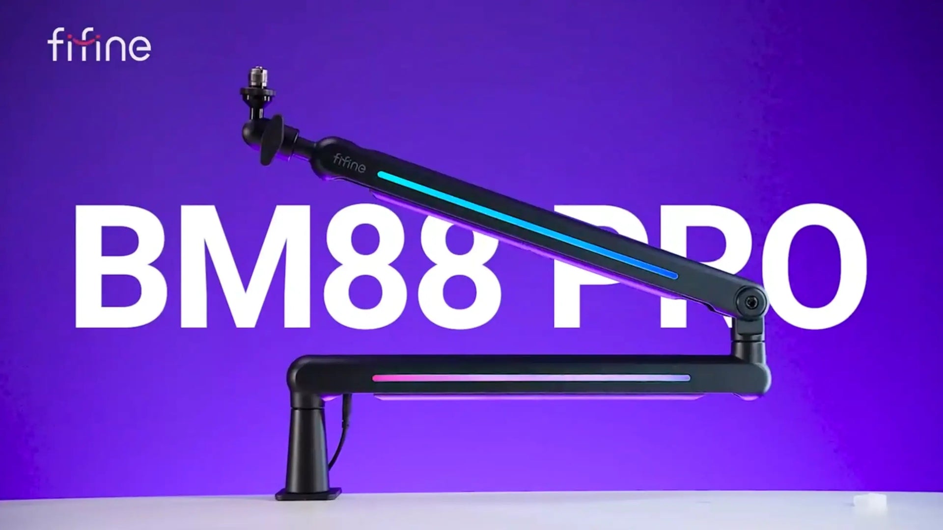 FIFINE マイクスタンドBM88PRO RGBライト付き FIFINE Unveils BM88PRO Low Porfile Boom Arm – FIFINE Official