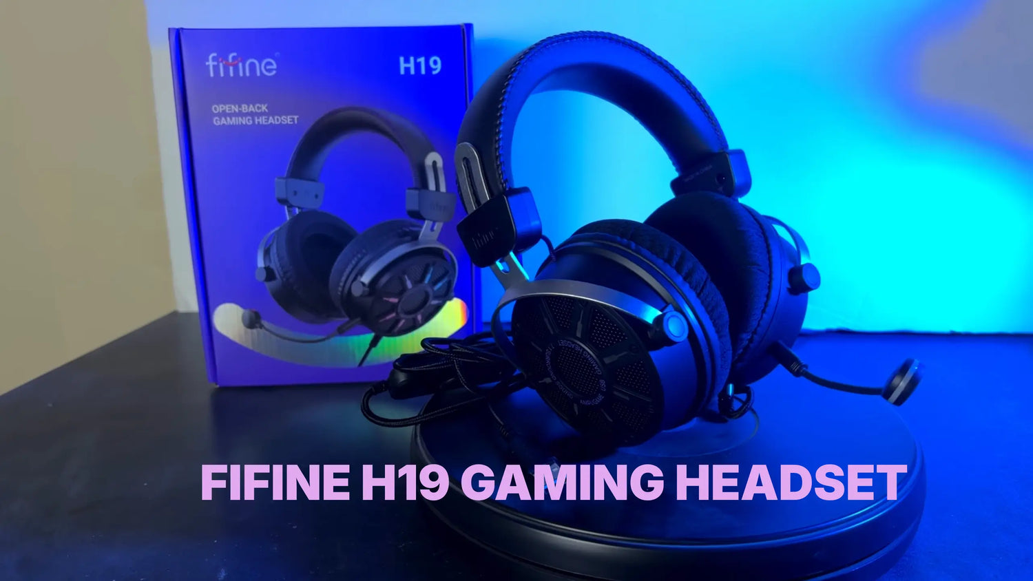 FIFINE H19 gaming headset with RGB