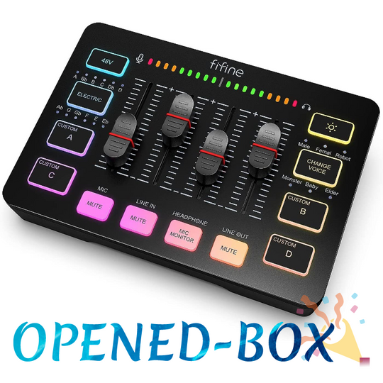 Opened-box FIFINE AMPLIGAME SC3 GAMING USB MIXER
