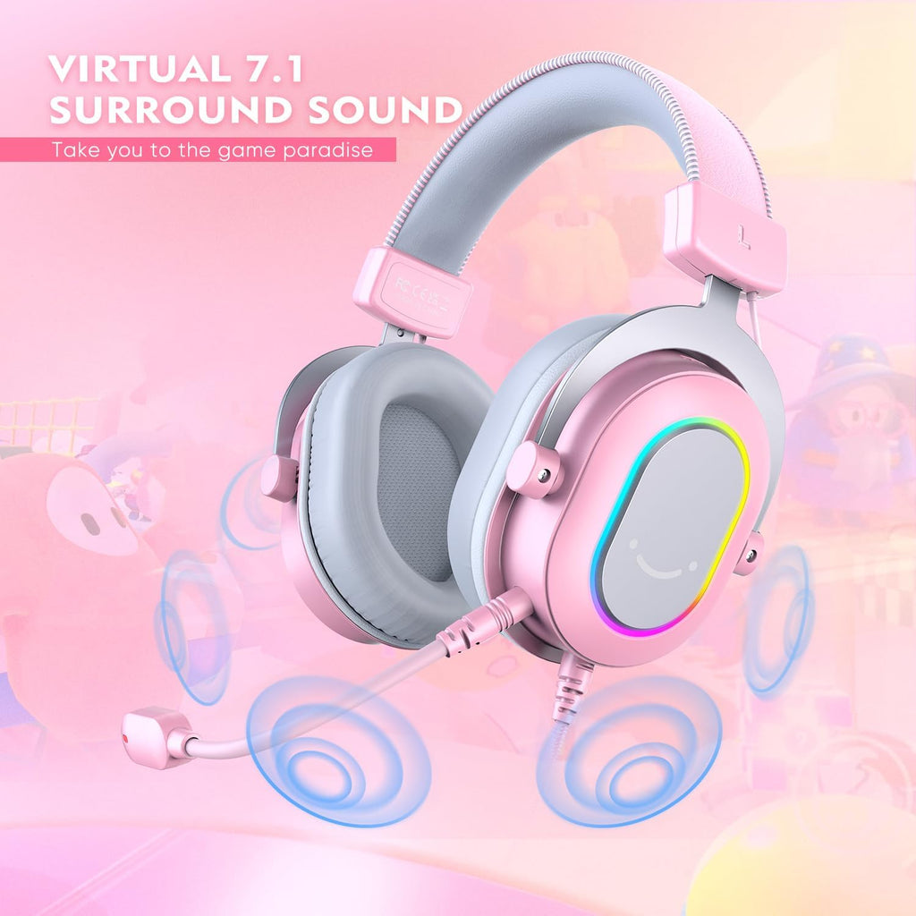  FIFINE XLR/USB Microphone, Gaming Recording PC Mic with  Headphones Jack, Mute Button, Dynamic RGB Mic for Computer, Streaming Mic  for Podcasting Voice-Over  Video-AmpliGame AM8 Pink : Everything Else