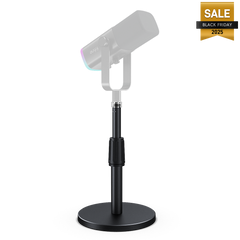 FIFINE BS1 Desktop Microphone Stand with Telescope Tube to Extend from 5.5” to 8.26”, 3/8