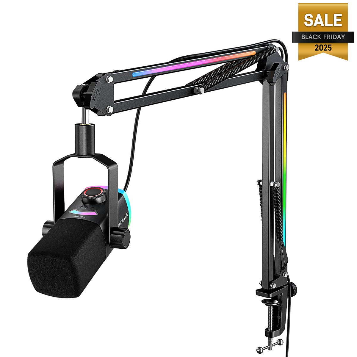 FIFINE AmpliGame AM8PROT Dynamic Microphone Kit with Boom Arm Stand