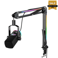 FIFINE AmpliGame AM8PROT Dynamic Microphone Kit with Boom Arm Stand