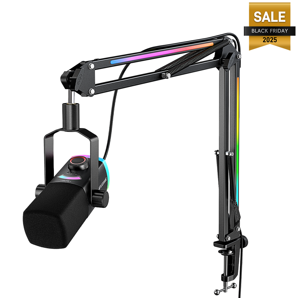 FIFINE AmpliGame AM8PROT Dynamic Microphone Kit with Boom Arm Stand