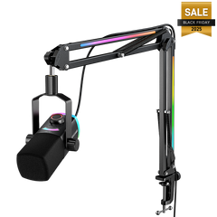 FIFINE AmpliGame AM8PROT Dynamic Microphone Kit with Boom Arm Stand