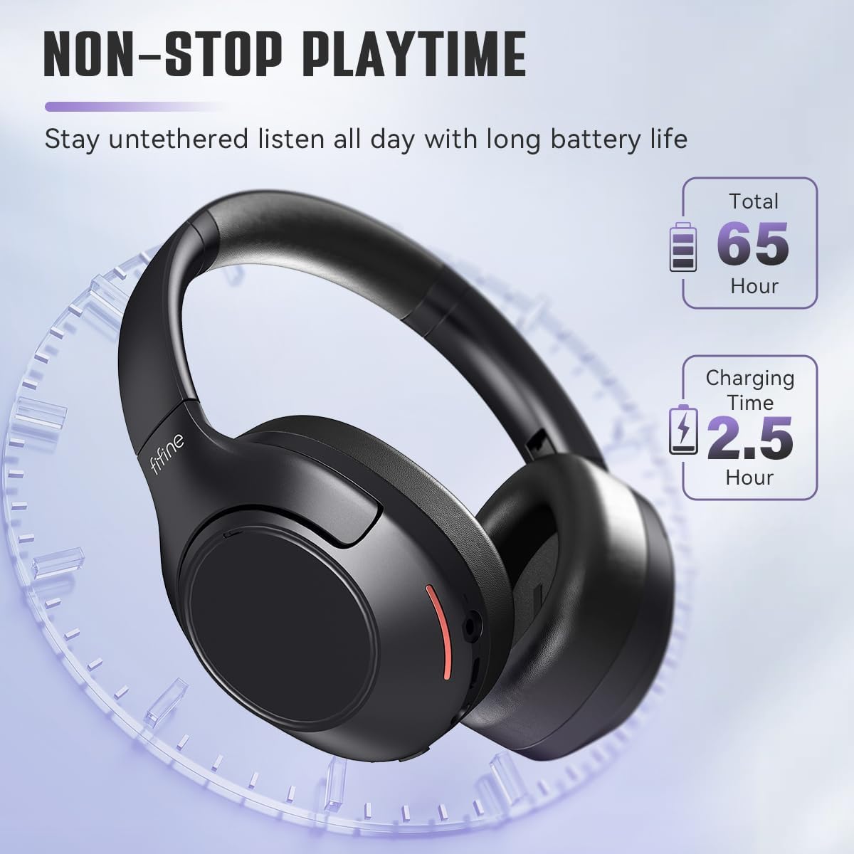 FIFINE X3 Over-ear Wireless Headphone with Active Noise Canceling, Bluetooth 5.2, Three Modes, Detachable Boom Microphone