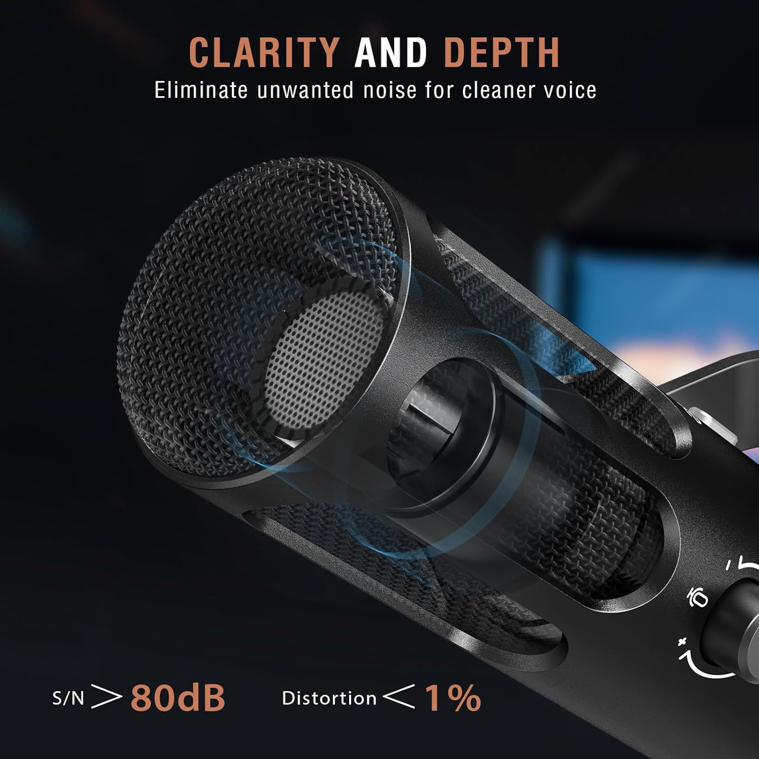 FIFINE Tank3 USB/XLR Dynamic Mic with I/O Control & Quick-mute In Type-C, Built-in Pop Filter & Hefty All-metal Body