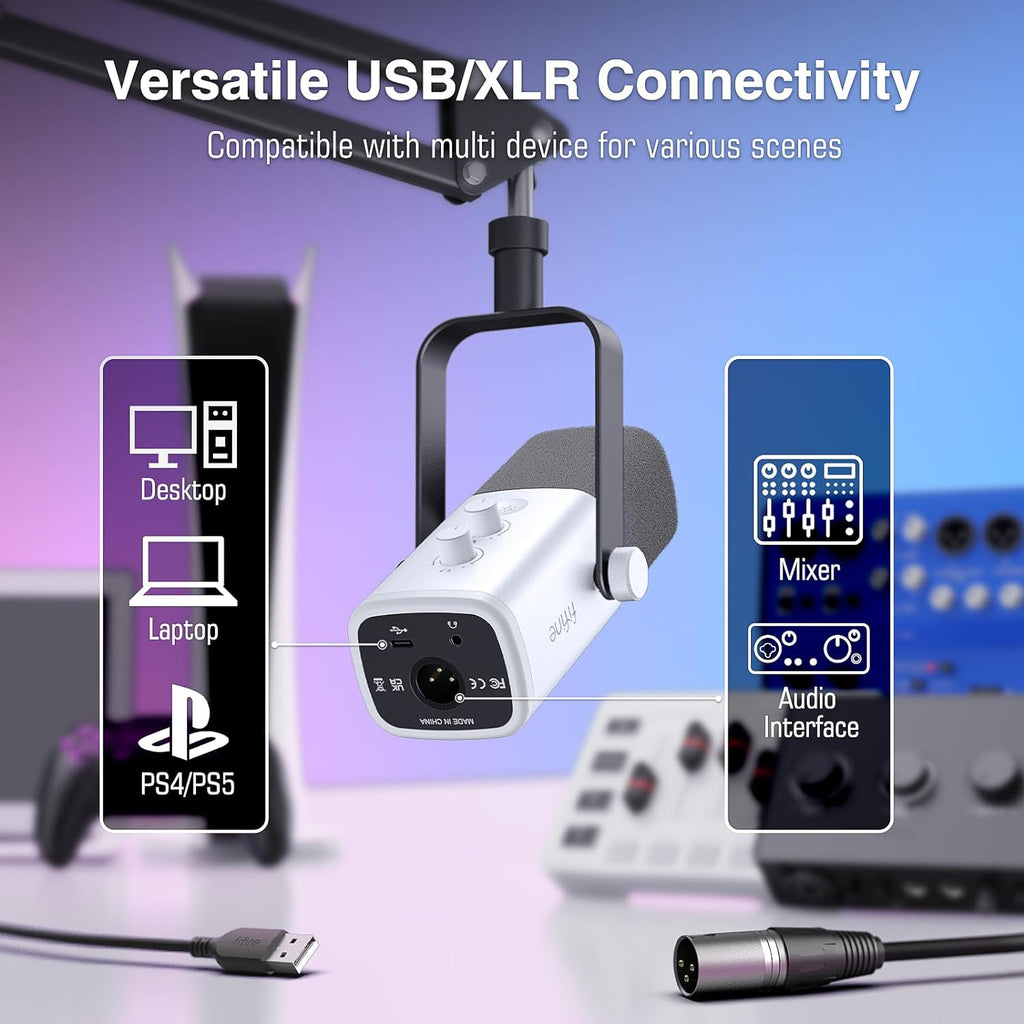 FIFINE Ampligame AM8 USB/XLR Dynamic Microphone – vlogsfan