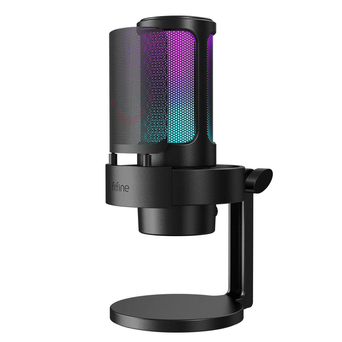 Microfone Gamer Fifine A8 Ampligame RGB, USB, PC PS4 PS5, com Suporte