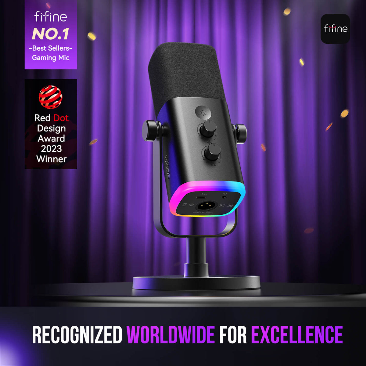 FIFINE Streaming & Gaming Standard Bundle Kit: AM8 Microphone + BM88 B ...