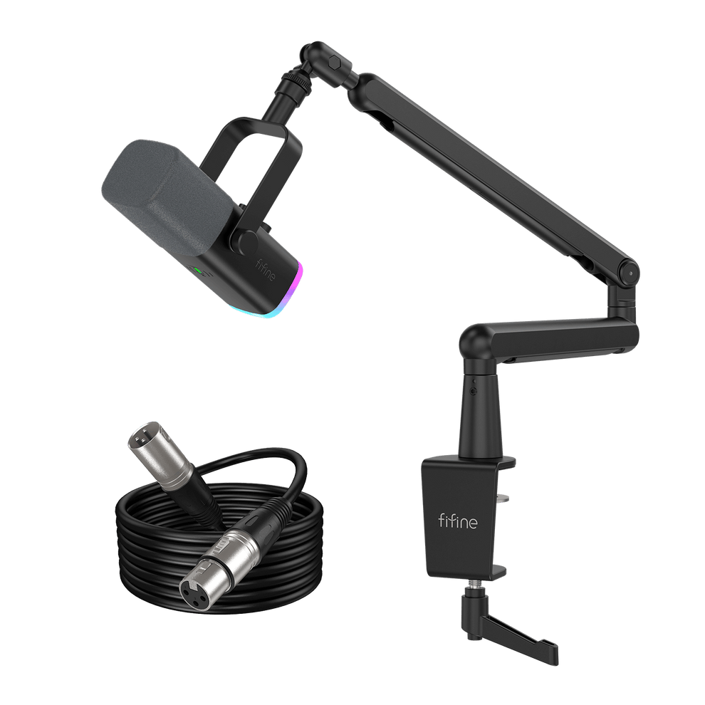 FIFINE Streaming & Gaming Standard Bundle Kit: AM8 Microphone + BM88 B ...