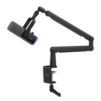 ###FIFINE ampilgame AM8 streaming microphone with BM88 boom arm stand bundle in black