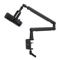 ###FIFINE ampilgame AM8 streaming microphone with BM88 boom arm stand bundle in black