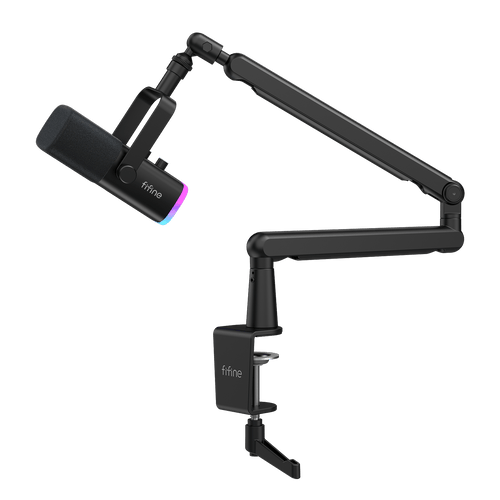 ###FIFINE ampilgame AM8 streaming microphone with BM88 boom arm stand bundle in black