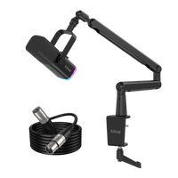 ###FIFINE ampilgame AM8 streaming microphone with BM88 boom arm stand and xlr cable bundle in black