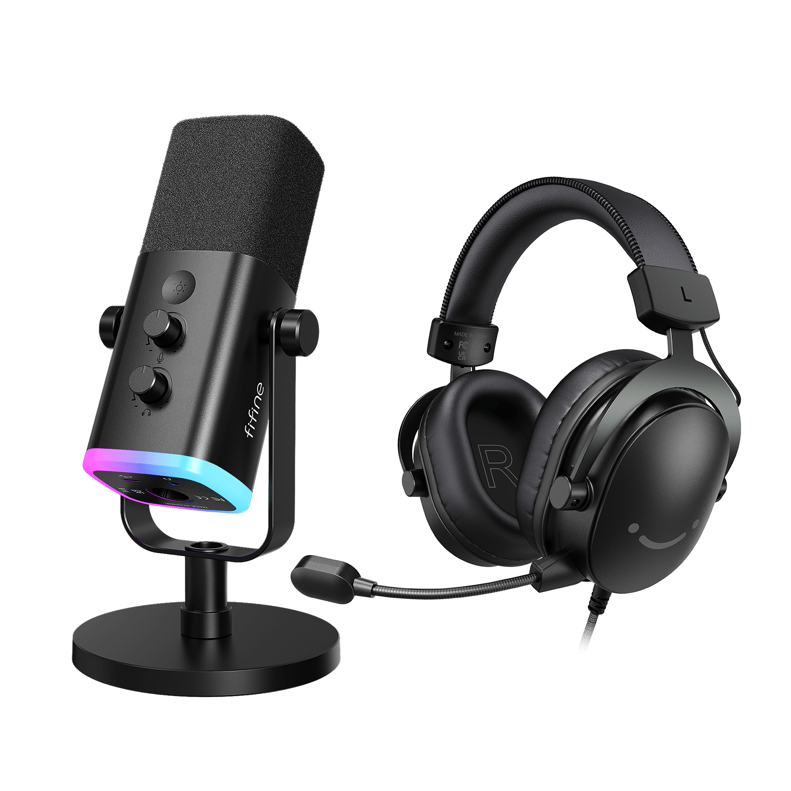 FIFINE Streaming Bundle: AM8 Dynamic Microphone + H9 Gaming