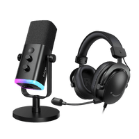 FIFINE Streaming Bundle: AM8 Dynamic Microphone + H9 Gaming Headset