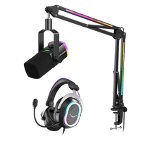 FIFINE Streaming Bundle: AM8PROT USB/XLR Microphone + H13 Gaming Headset