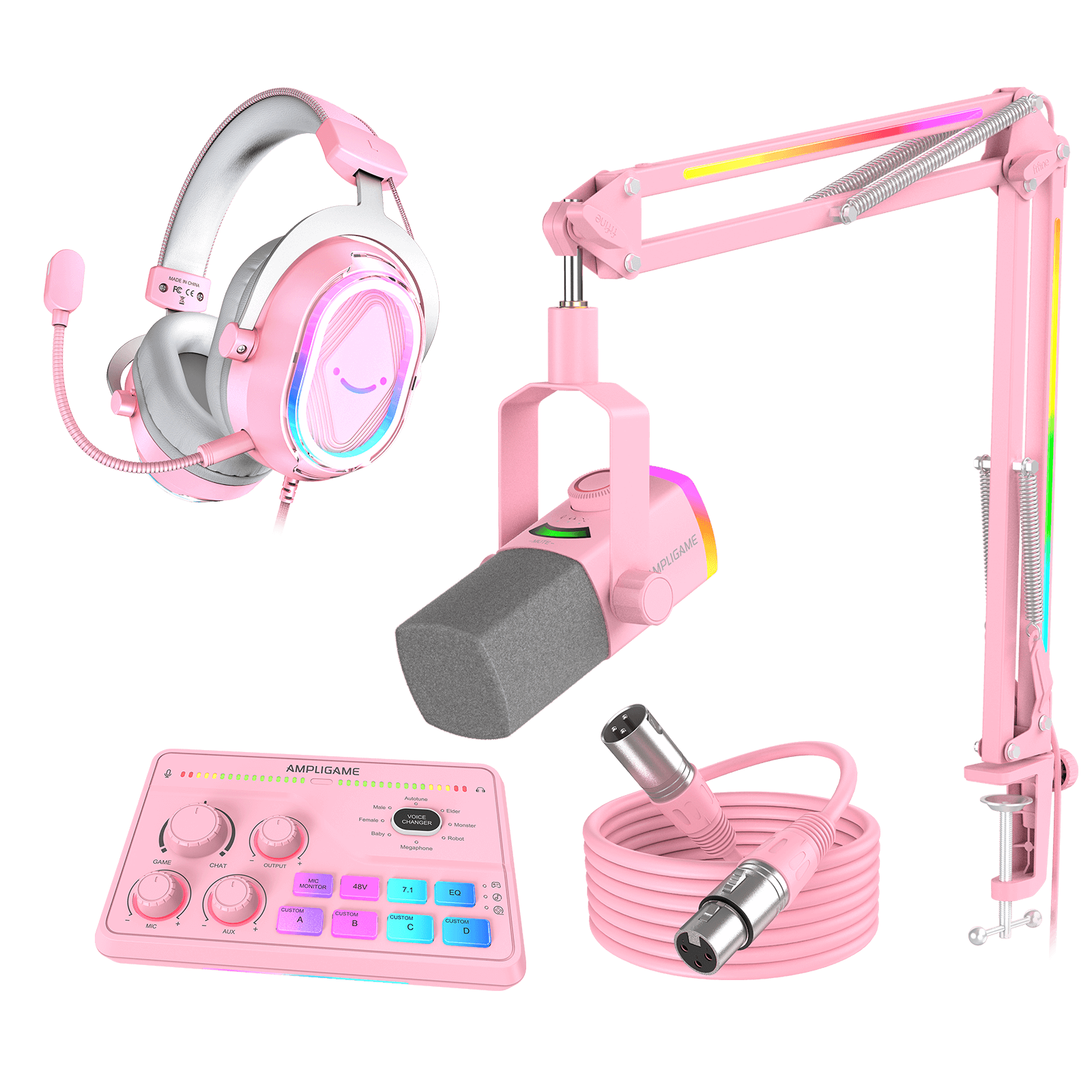 FIFINE Streaming & Gaming Ultimate Bundle Kit: AM8PROT Microphone