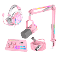 FIFINE Streaming & Gaming Bundle: AM8PROT Microphone Kit + SC8 Audio Mixer + H13 Headset