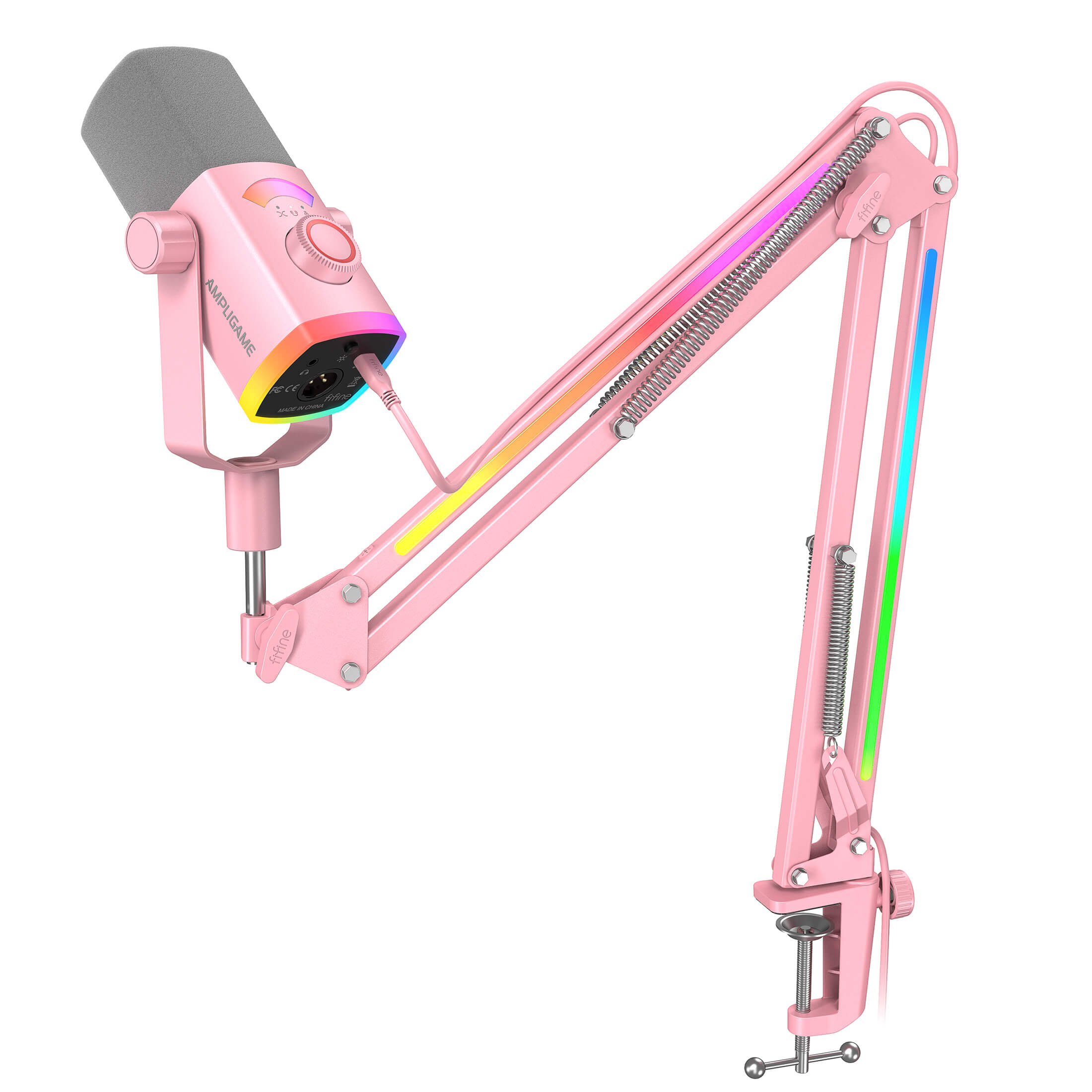 FIFINE AmpliGame AM8 USB/XLR Dynamic Microphone with RGB