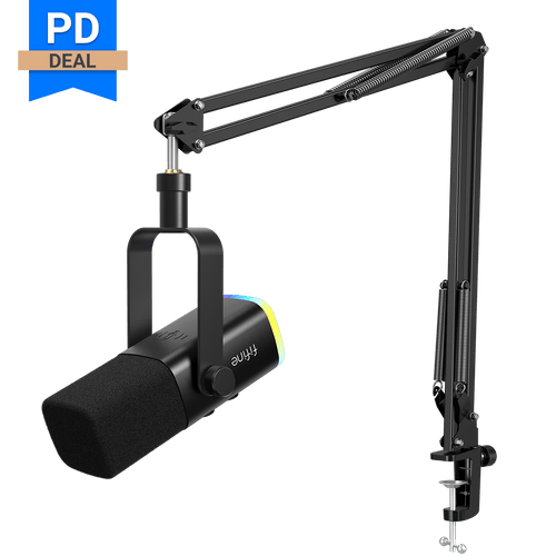 FIFINE AmpliGame AM8T USB/XLR Dynamic Microphone Kit with Boom Arm Stand
