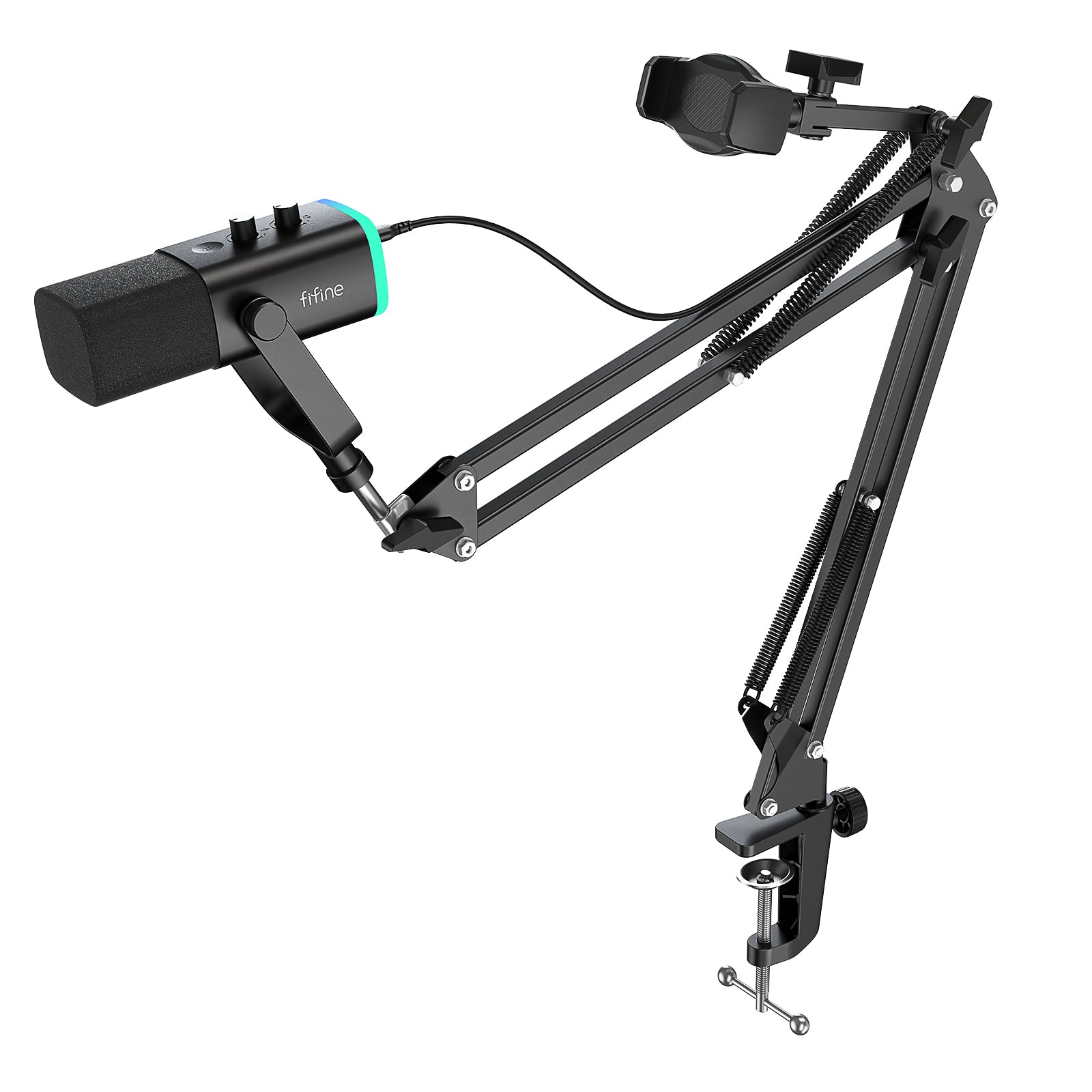 FIFINE Ampligame AM8TNEO USB/XLR Microphone with Phone Holder
