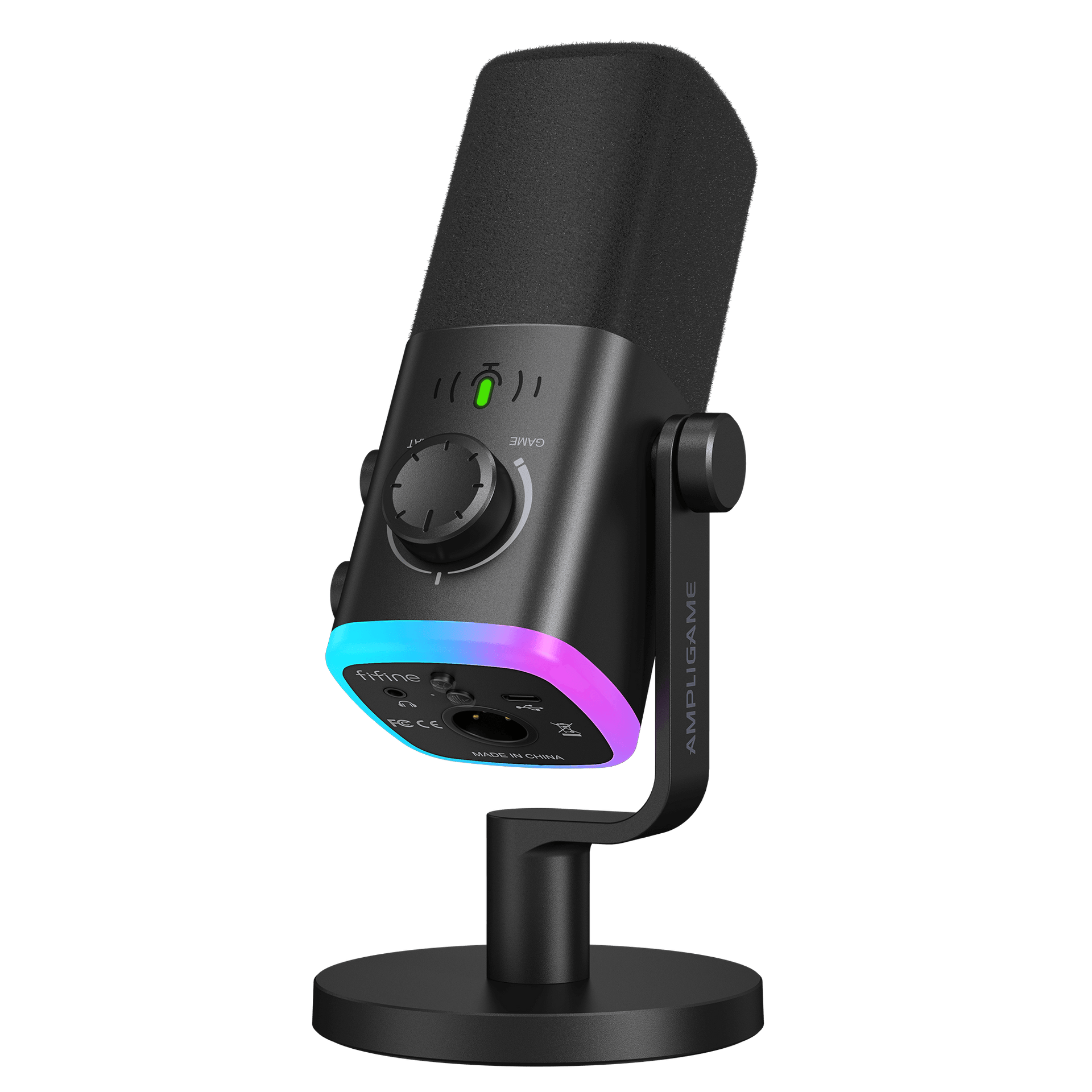 FIFINE AmpliGame AM9 USB/XLR Dynamic Microphone with RGB – FIFINE