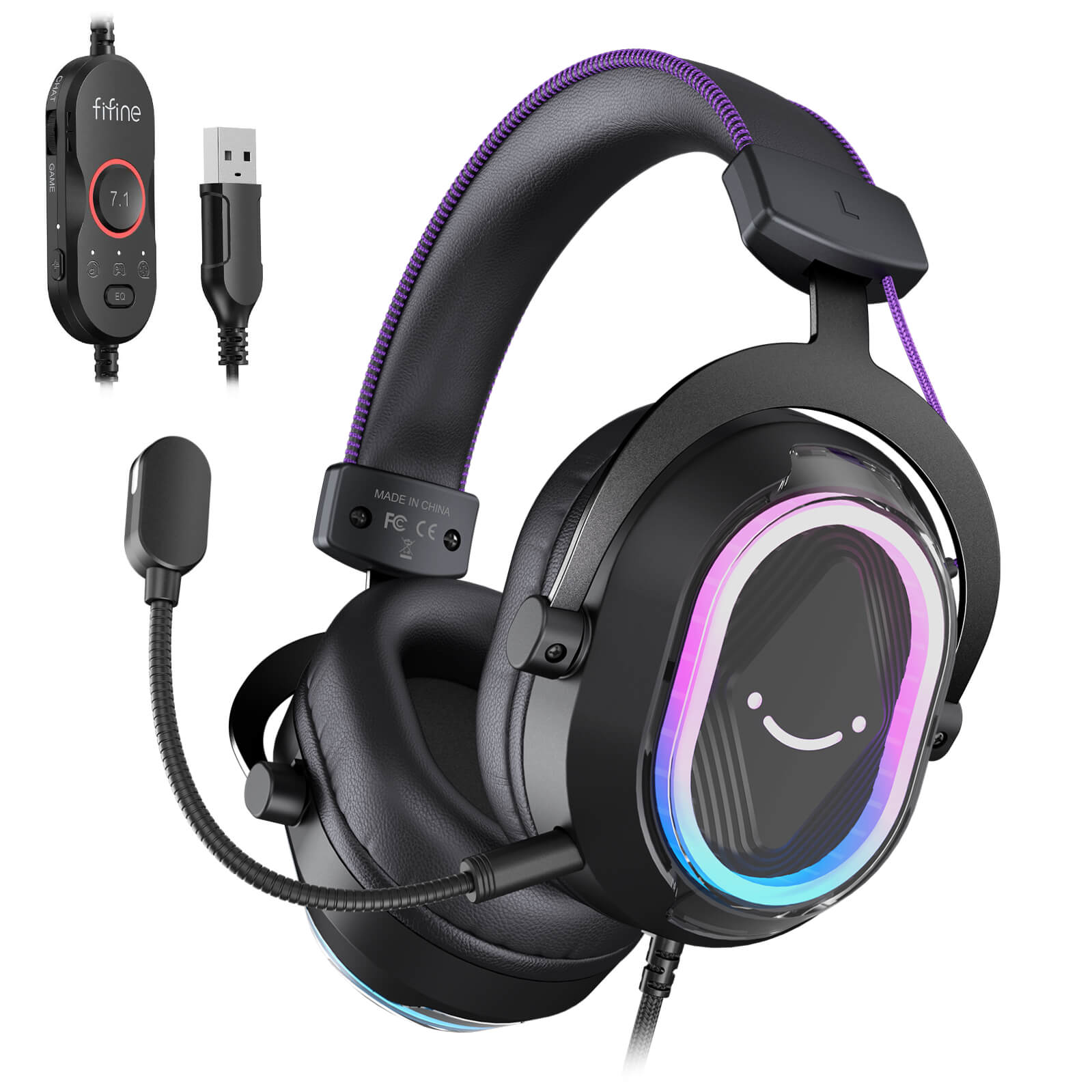 新品 FIFINE AMPLIGAME H13 & SC3 & AM6 セット FIFINE AmpliGame H13 USB Wired RGB Headset – FIFINE Official