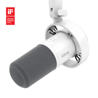 ###FIFINE K688 podcast microphone in white