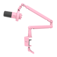 ###FIFINE ampilgame K688 microphone with BM88 boom arm stand bundle in pink