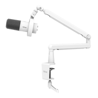 ###FIFINE ampilgame K688 microphone with BM88 boom arm stand bundle in white