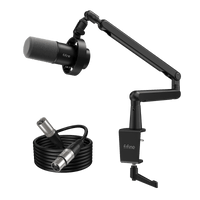 ###FIFINE ampilgame K688 microphone with BM88 boom arm stand xlr cable bundle in black