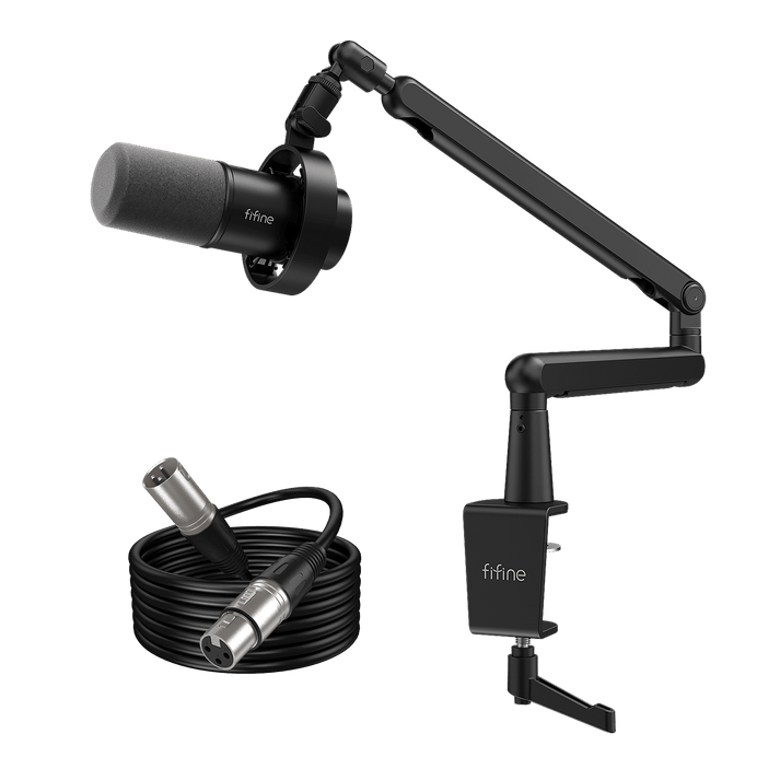 FIFINE Podcasting & Streaming Standard Bundle Kit: K688 Microphone + B ...