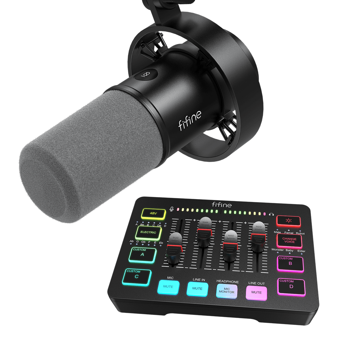 FIFINE Recording Bundle: K688 XLR/USB Dynamic Microphone + SC3 FIFINE Recording Bundle: K688 XLR/USB Dynamic Microphone + SC3