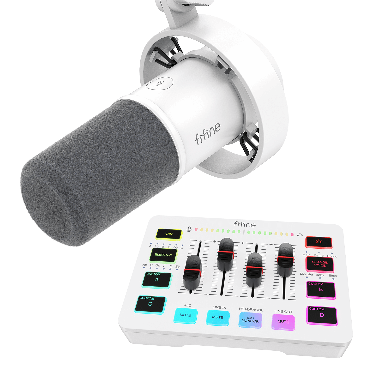 FIFINE Recording Bundle: K688 XLR/USB Dynamic Microphone + SC3