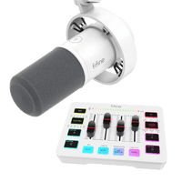 FIFINE Recording Bundle: K688 XLR/USB Dynamic Microphone + SC3 Audio Mixer