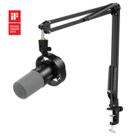 ###FIFINE K688 microphone with CS1 boom arm in black