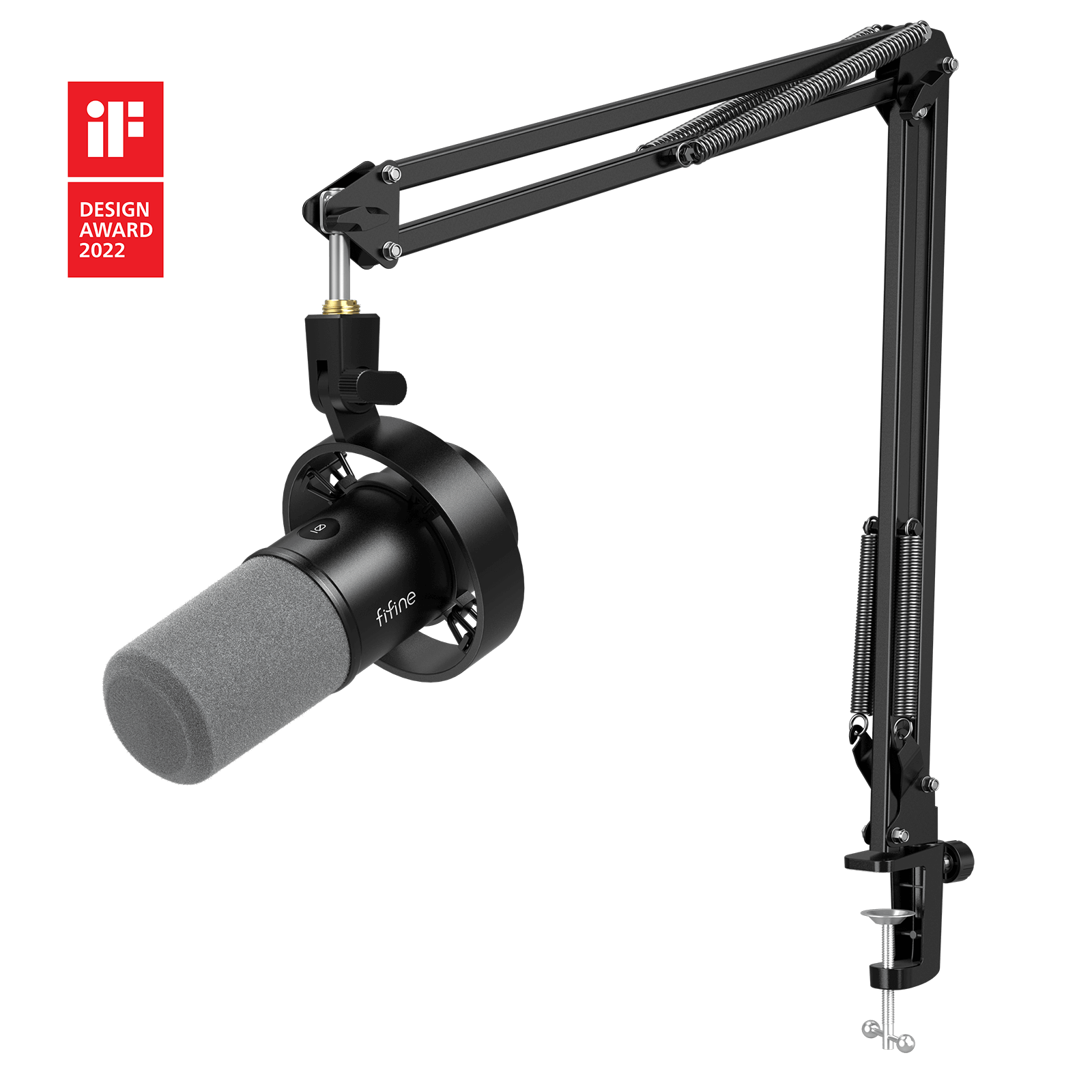 ###FIFINE K688 microphone with CS1 boom arm in black