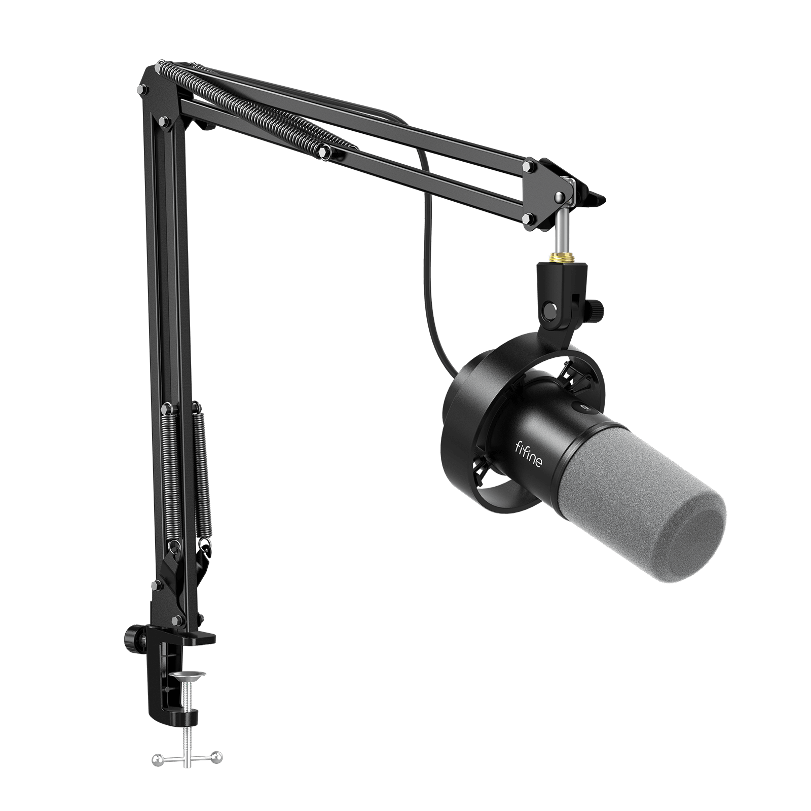 ###FIFINE K688 microphone with CS1 boom arm in black