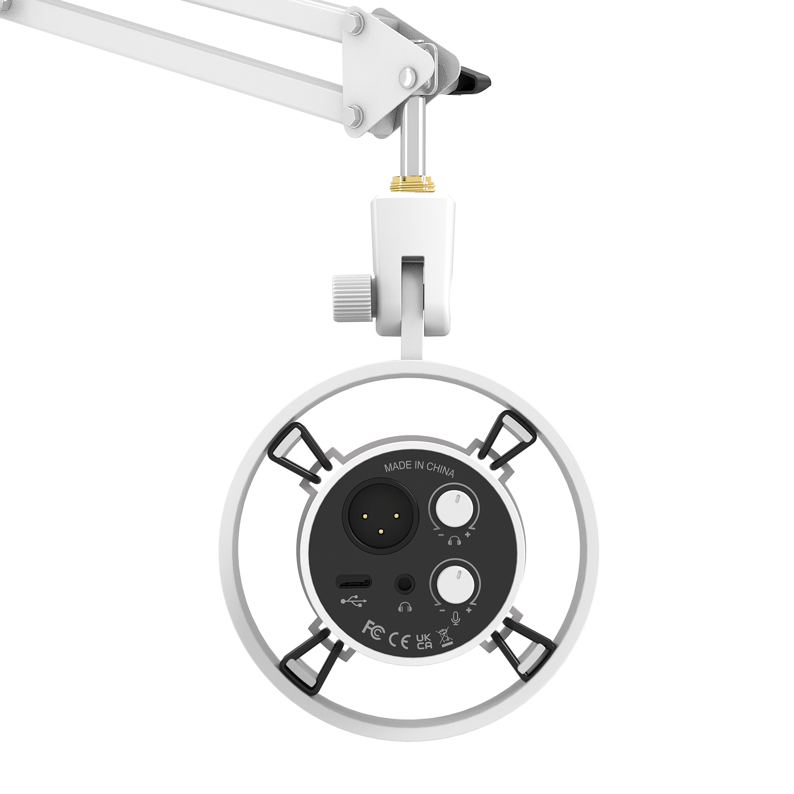 ###FIFINE K688 microphone with CS1 boom arm in white