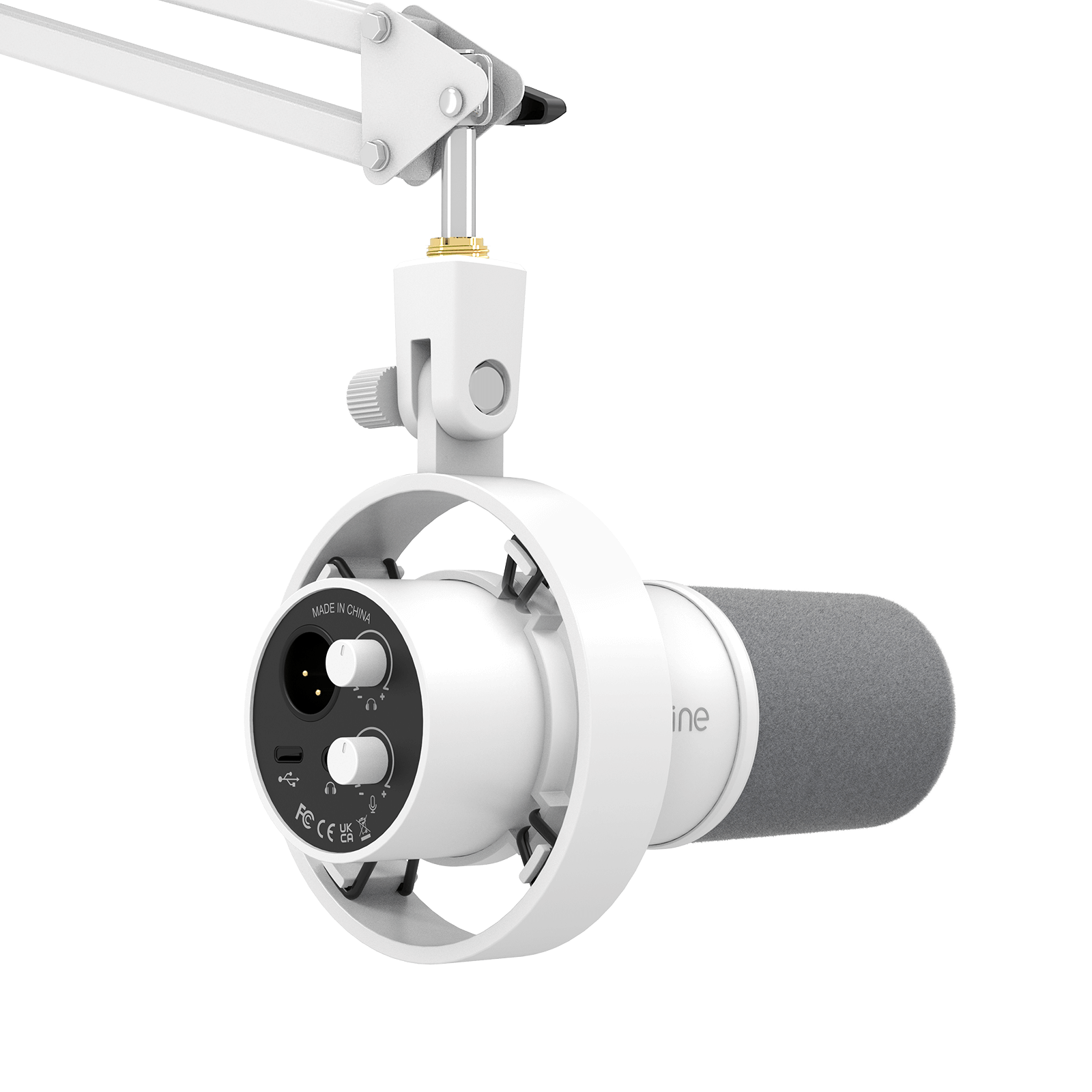 ###FIFINE K688 microphone with CS1 boom arm in white