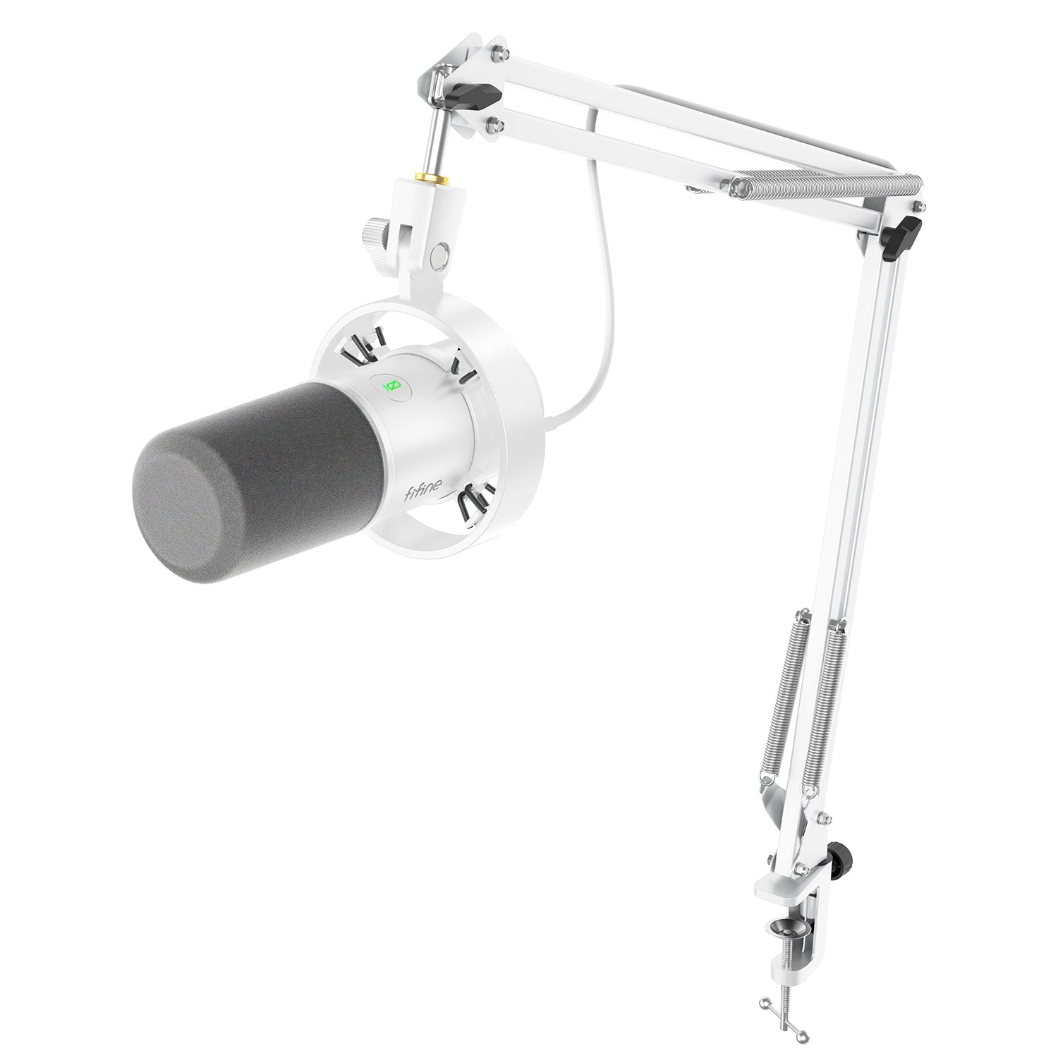 ###FIFINE K688 microphone with CS1 boom arm in white
