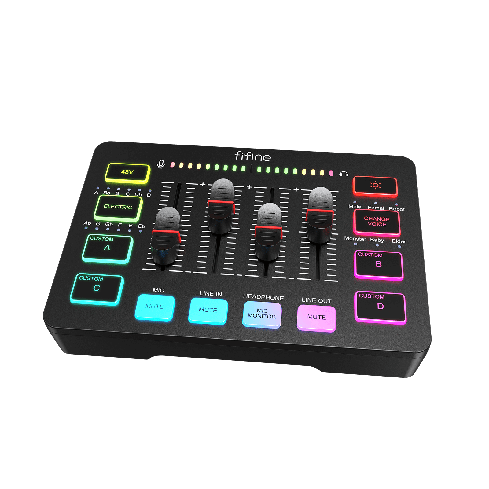 ###FIFINE SC3 audio mixer in black