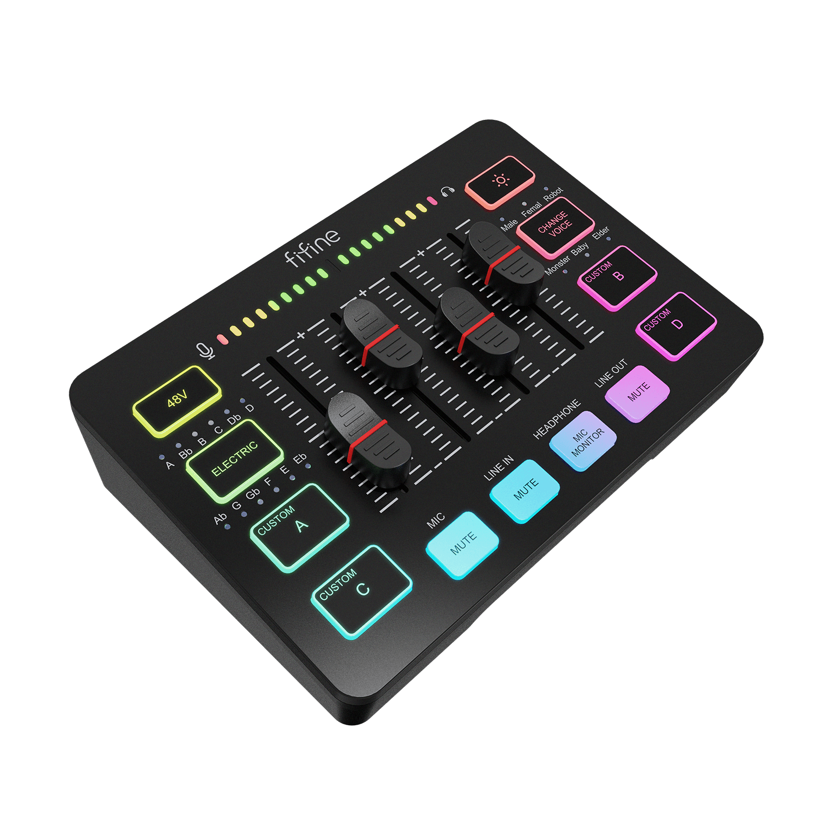 ###FIFINE SC3 audio mixer in black