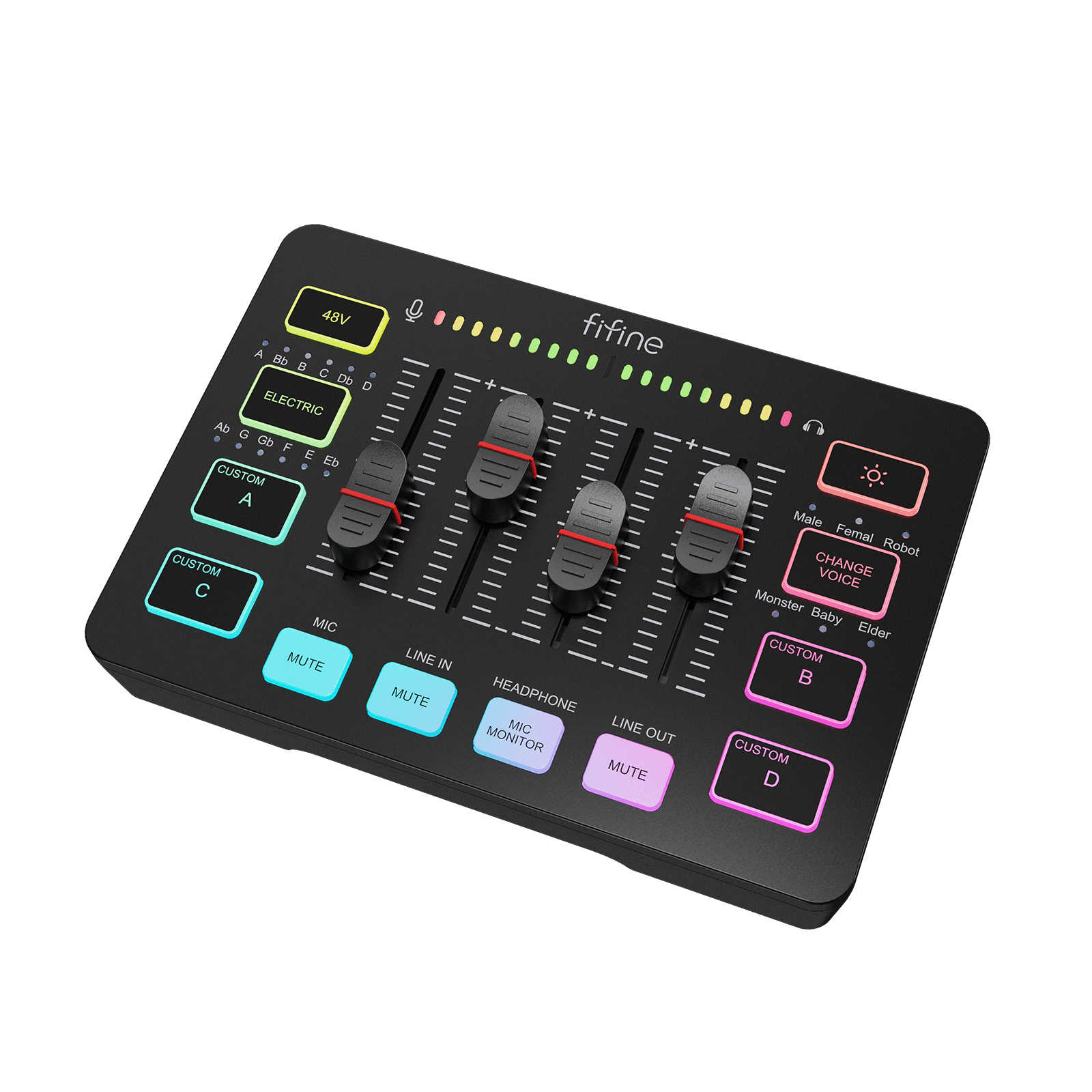 ###FIFINE SC3 audio mixer in black