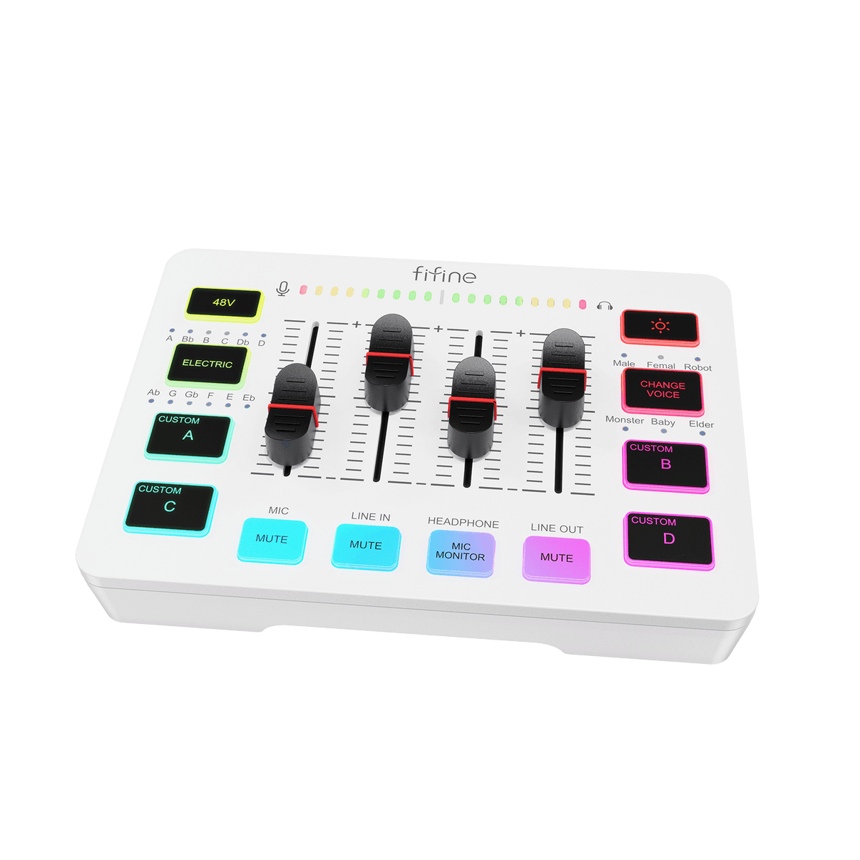 ###FIFINE SC3 audio mixer in white