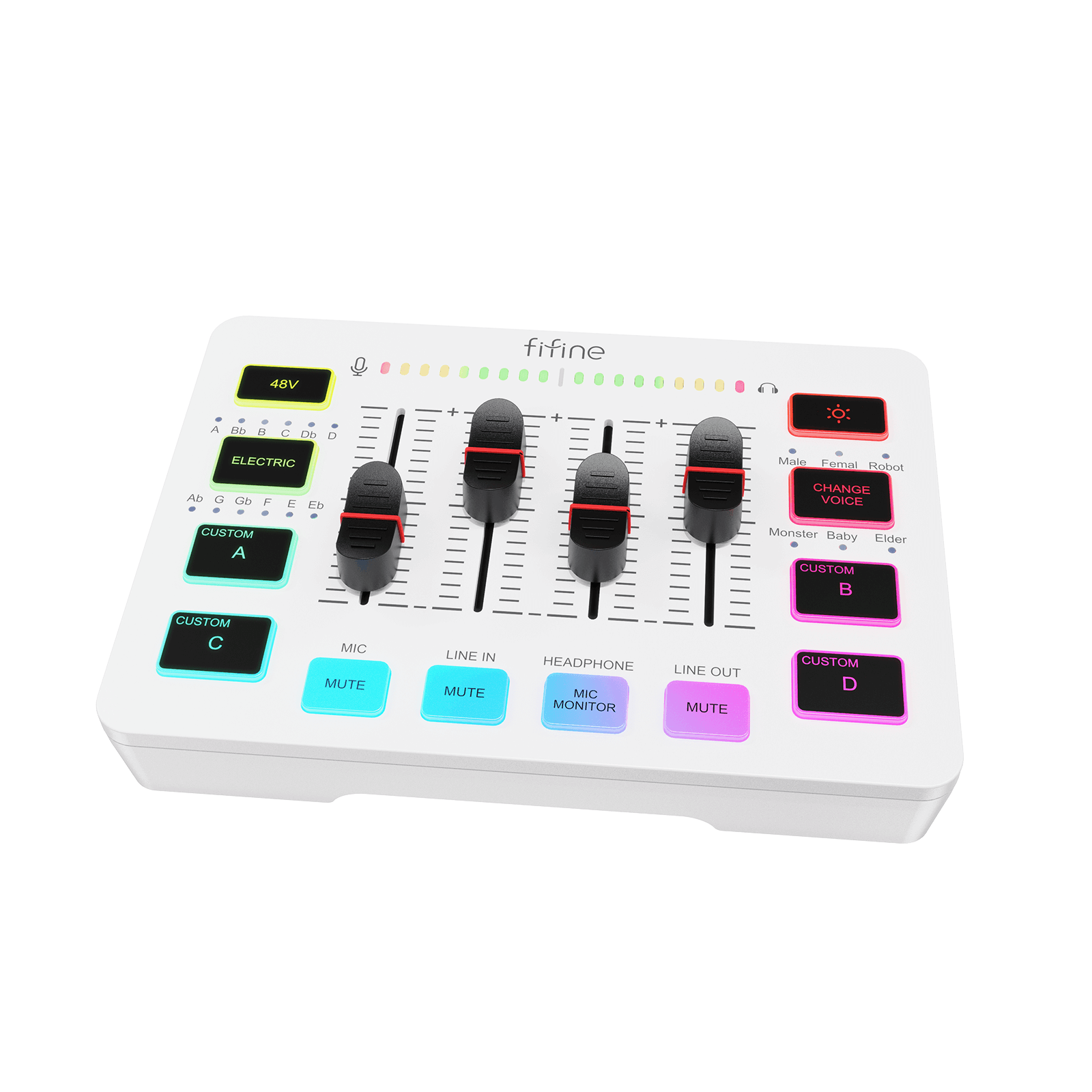 ###FIFINE SC3 audio mixer in white